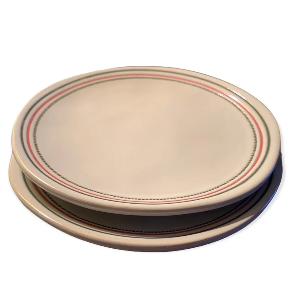 Hearth & Hand Striped Stoneware Appetizer Plates - Set of 2